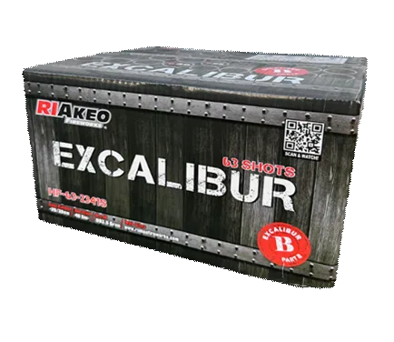 Excalibur B 63 Schuss — Verbundfeuerwerk — von Riakeo — Silvester-Feuerwerk kaufen bei stopine