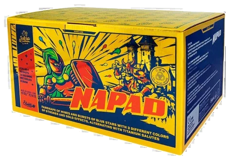 Napad, 56 Schuss — Verbundfeuerwerk — von Iskra Line — Silvester-Feuerwerk kaufen bei stopine