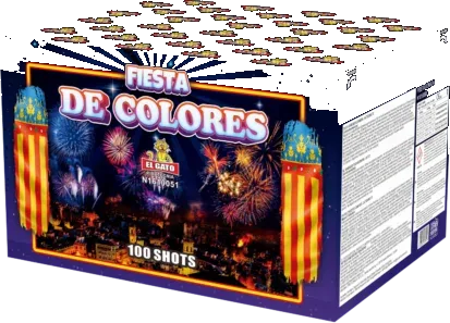 Fiesta de Colores, 100 Schuss — Verbundfeuerwerk — von Pirotecnia El Gato — Silvester-Feuerwerk kaufen bei stopine