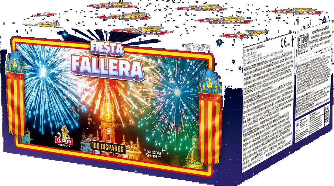 Fiesta Fallera, 100 Schuss — Batterien — von Pirotecnia El Gato — Silvester-Feuerwerk kaufen bei stopine