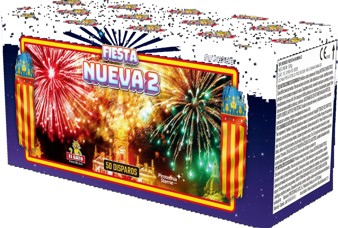 Fiesta Nueva 2, 50 Schuss — Batterien — von Pirotecnia El Gato — Silvester-Feuerwerk kaufen bei stopine
