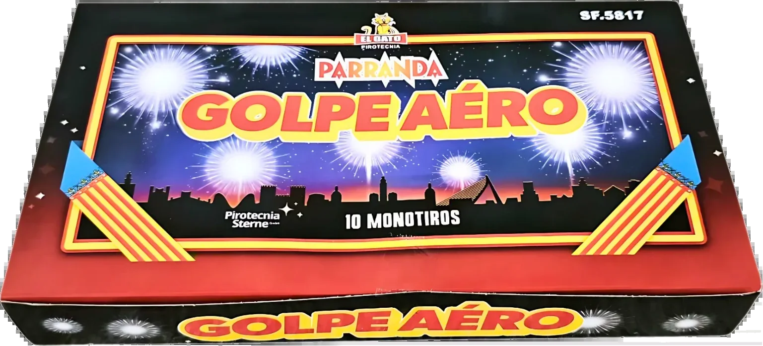 Parranda Golpe Aéreo, Singleshots — Batterien — von Pirotecnia El Gato — Silvester-Feuerwerk kaufen bei stopine
