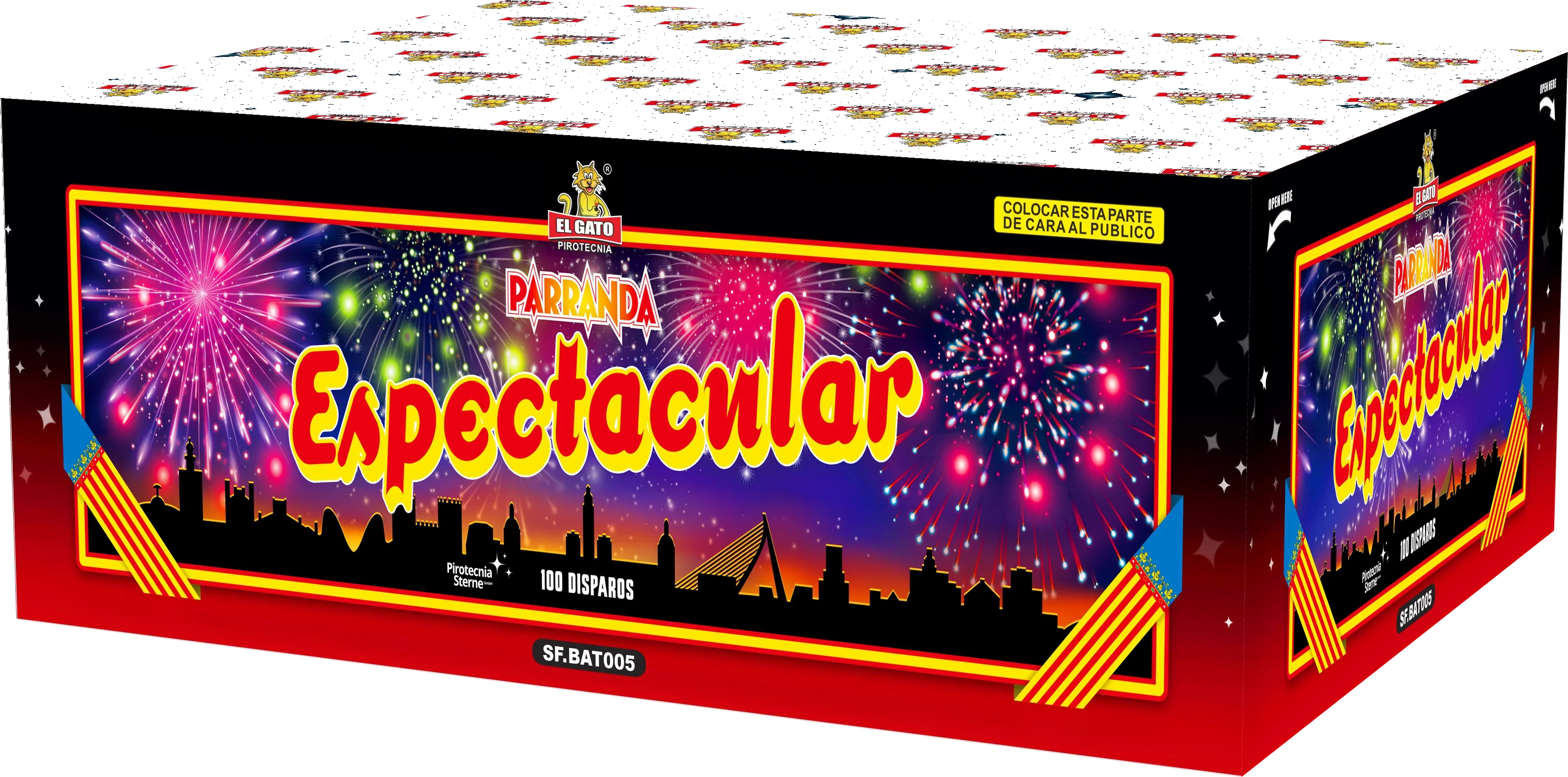 Parranda Espectacular, 100 Schuss — Batterien — von Pirotecnia El Gato — Silvester-Feuerwerk kaufen bei stopine