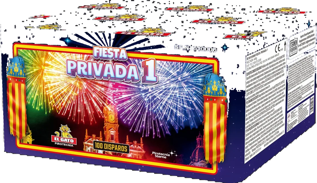 Fiesta Privada 1, 100 Schuss — Batterien — von Pirotecnia El Gato — Silvester-Feuerwerk kaufen bei stopine