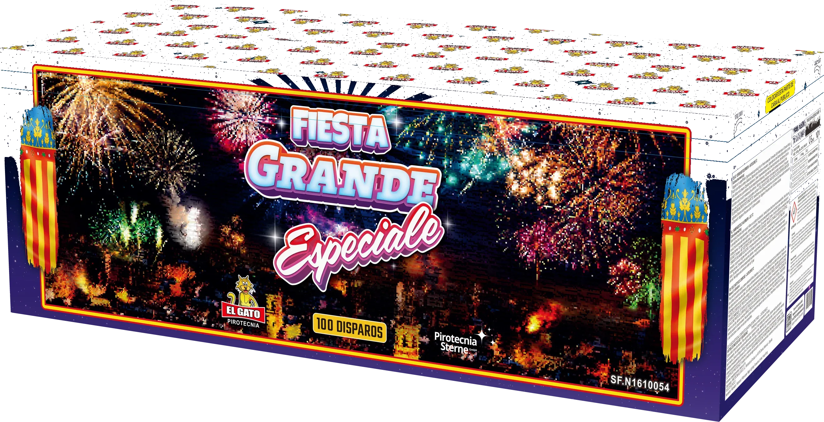 Fiesta Grande Especial, 100 Schuss — Verbundfeuerwerk — von Pirotecnia El Gato — Silvester-Feuerwerk kaufen bei stopine