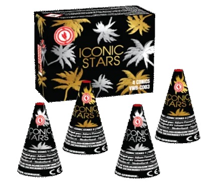 Iconic Stars, 4 Stück — Jugendfeuerwerk (Kat. F1) — von Zena — Silvester-Feuerwerk kaufen bei stopine