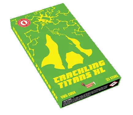 Crackling Titans XL, 25 Stück — Jugendfeuerwerk (Kat. F1) — von Zena — Silvester-Feuerwerk kaufen bei stopine