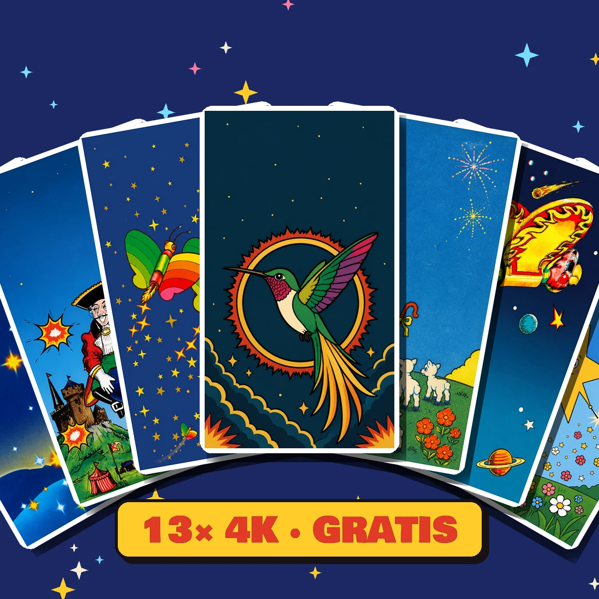 Retro-Feuerwerk Wallpaper-Paket (13× 4K) – gratis — Zubehör — Silvester-Feuerwerk kaufen bei stopine