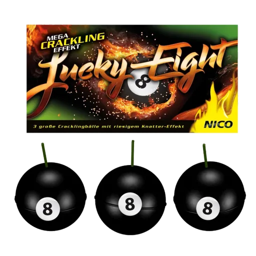 Lucky Eight, 3er-Beutel — Batterien — von NICO — Silvester-Feuerwerk kaufen bei stopine