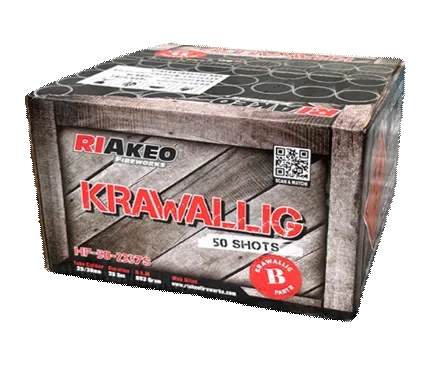 Krawallig B 50 Schuss — Verbundfeuerwerk — von Riakeo — Silvester-Feuerwerk kaufen bei stopine